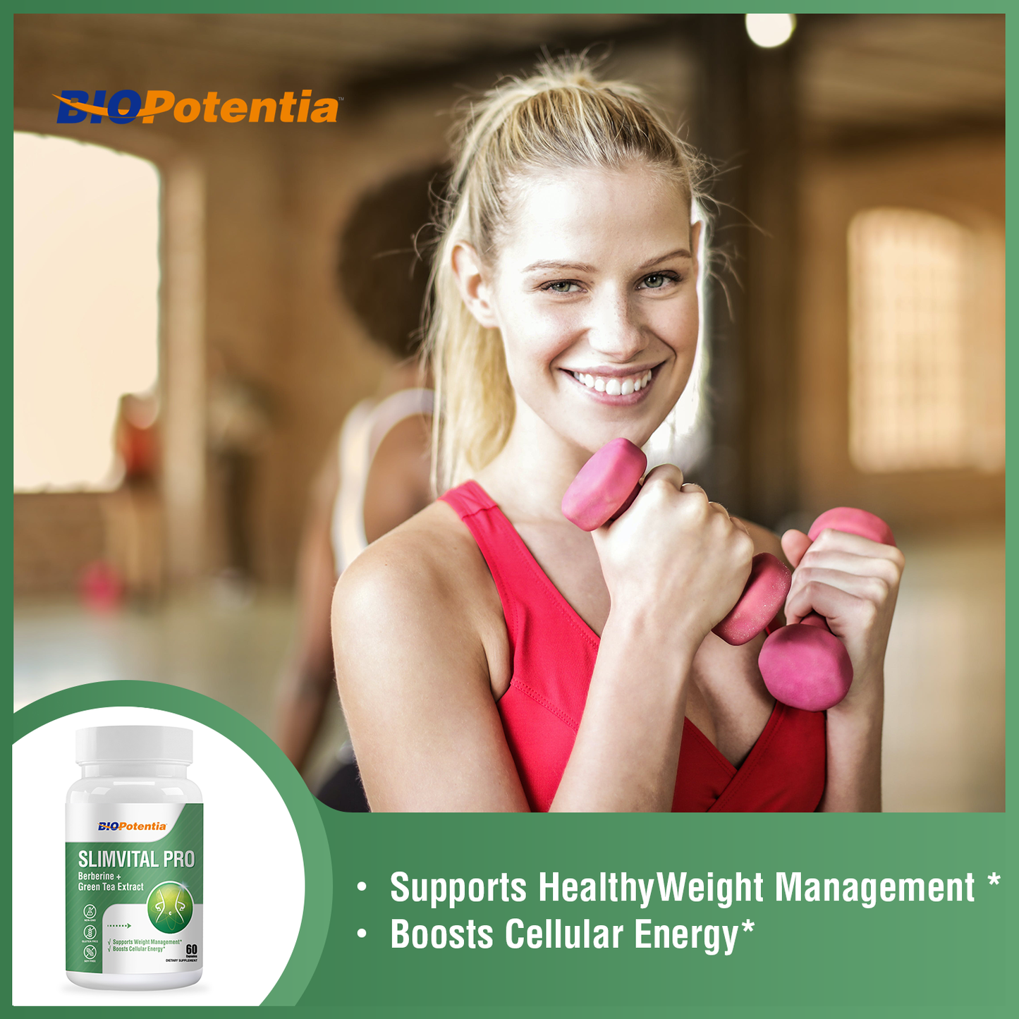 Berberine + Theanine 40% Supplement, Supports Weight Loss & Enhanced Energy - 60 Capsules