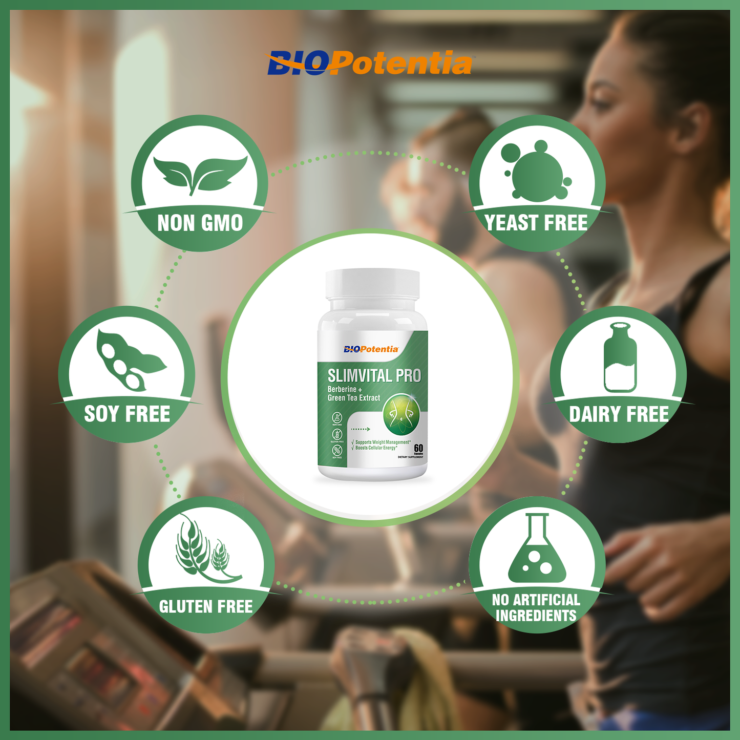 Berberine + Theanine 40% Supplement, Supports Weight Loss & Enhanced Energy - 60 Capsules