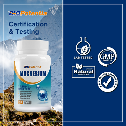 Magnesium Breakthrough Supplement - Has 5 Forms of Magnesium: Glycinate, Orotate,Taurate,Malate, Citrate- Support Sleep, Heart Health, Muscles, and Metabolism - 90 Capsules